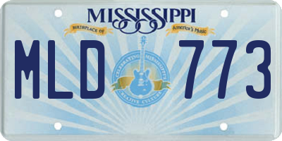MS license plate MLD773
