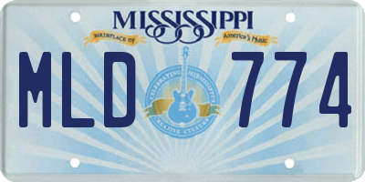 MS license plate MLD774