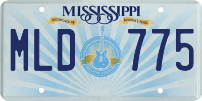 MS license plate MLD775