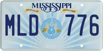 MS license plate MLD776