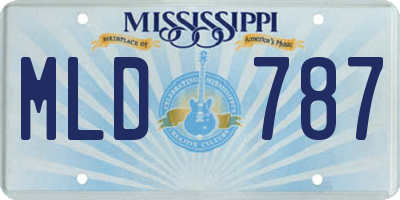 MS license plate MLD787