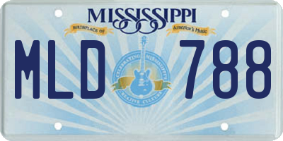 MS license plate MLD788