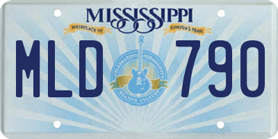 MS license plate MLD790