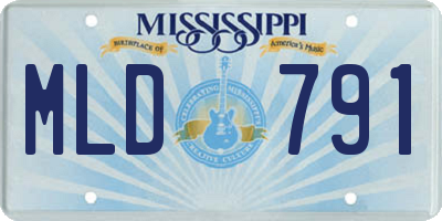 MS license plate MLD791