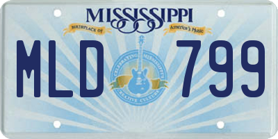 MS license plate MLD799
