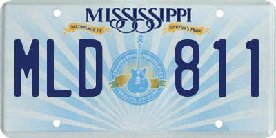 MS license plate MLD811