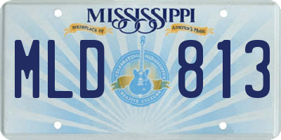 MS license plate MLD813