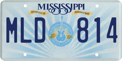 MS license plate MLD814