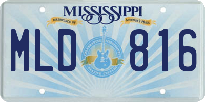 MS license plate MLD816