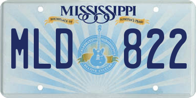 MS license plate MLD822