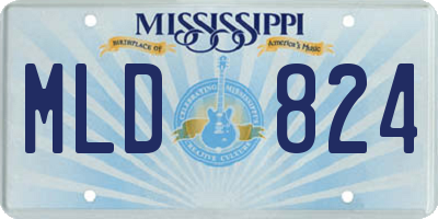 MS license plate MLD824