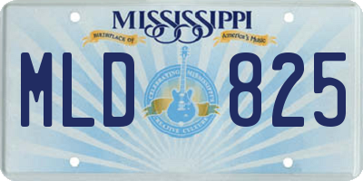 MS license plate MLD825