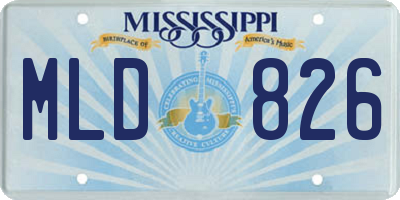 MS license plate MLD826