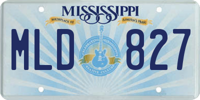 MS license plate MLD827