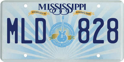 MS license plate MLD828