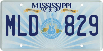 MS license plate MLD829