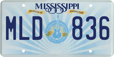 MS license plate MLD836