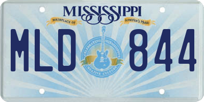 MS license plate MLD844