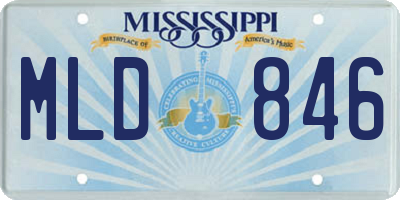 MS license plate MLD846