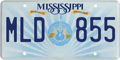MS license plate MLD855