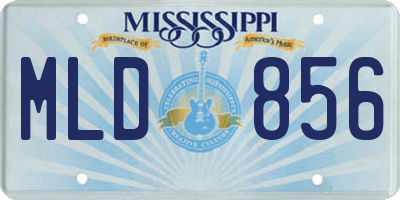 MS license plate MLD856