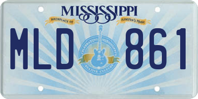 MS license plate MLD861