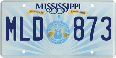 MS license plate MLD873