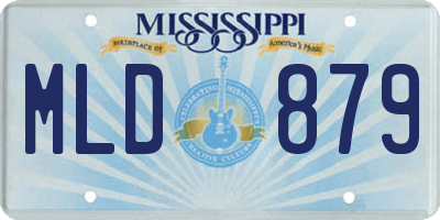 MS license plate MLD879