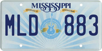 MS license plate MLD883