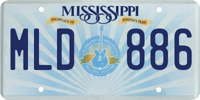 MS license plate MLD886