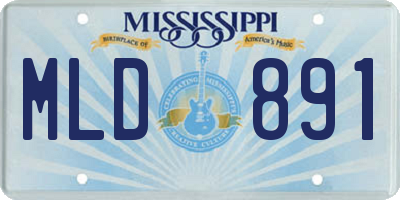 MS license plate MLD891