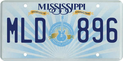 MS license plate MLD896