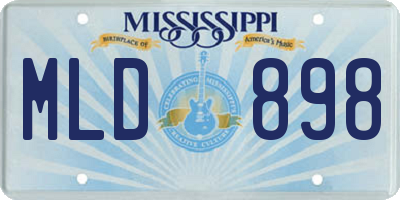 MS license plate MLD898