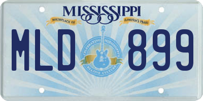 MS license plate MLD899