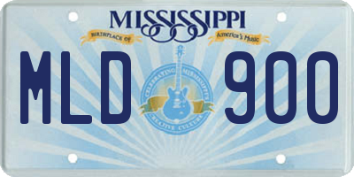 MS license plate MLD900