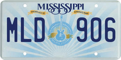 MS license plate MLD906