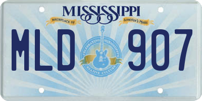 MS license plate MLD907