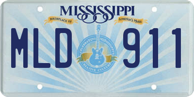 MS license plate MLD911