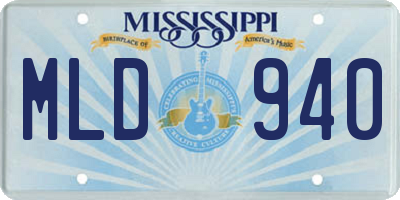 MS license plate MLD940