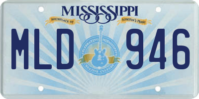 MS license plate MLD946