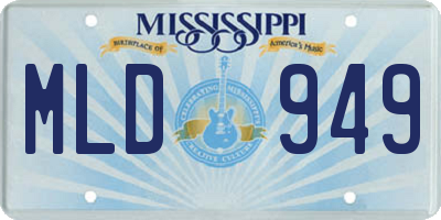 MS license plate MLD949