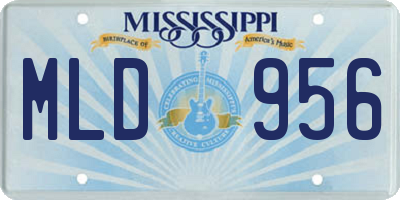 MS license plate MLD956