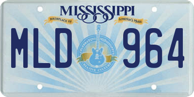 MS license plate MLD964
