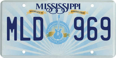 MS license plate MLD969
