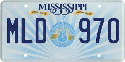MS license plate MLD970