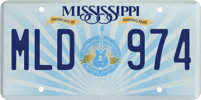 MS license plate MLD974