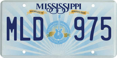 MS license plate MLD975