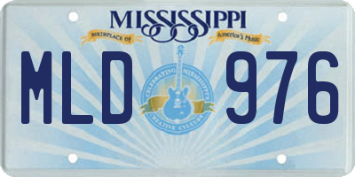MS license plate MLD976