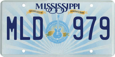MS license plate MLD979
