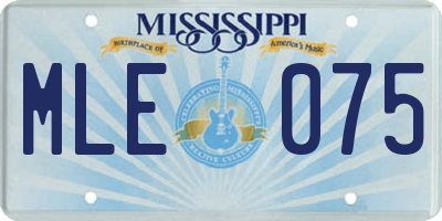 MS license plate MLE075